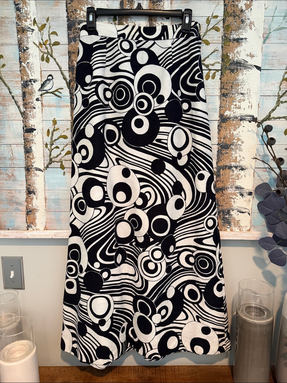 Black & White Graphic Maxi Skirt